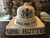 Antique FINEST ENGLISH CHEESE Grocers Dairy Slab Advertising English Transferware Cheese Bell & Plate British Coat of Arms