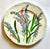 Antique English Creamware Plate Snapdragons or Gladiolus ? Embossed Border George Jones Bouquet