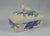 Figural Cow Topped Lidded Butter Box or Tea Caddy Charlotte Blue Transferware