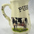 6" Pure Milk Ironstone Advertising Dairy Pitcher with Cows / Cattle