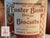 Brown Transferware RARE Easter Biscuits & Bread Advertising English Ironstone Canister Jar Utensil Holder