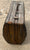 Vintage Barrel Sided Bamboo Slatted Wood Carrying Case / Suitcase w/ Carved Fish Latches Antique