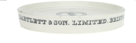 Antique Wedgwood Bartlett & Son Advertising Transferware English Grocers Dairy Slab Bristol