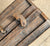 Vintage Barrel Sided Bamboo Slatted Wood Carrying Case / Suitcase w/ Carved Fish Latches Antique