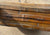 Vintage Barrel Sided Bamboo Slatted Wood Carrying Case / Suitcase w/ Carved Fish Latches Antique