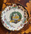 Masons Vista Leeds Polychrome Black Transferware Gold/Copper Lustre Teacup & Saucer