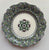 Antique Green Red & Black Transferware Plate Caledonian Tartan Plaid Staffordshire Ridgway
