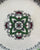 Antique Green Red & Black Transferware Plate Caledonian Tartan Plaid Staffordshire Ridgway