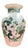 pair of lg Green Garniture Vases English Transferware Masons Floral & Vine Chartreuse