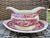 Masons Vista Red Transferware Planter or Sauce Boat w/ Underplate