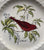 Antique Artist Signed Berries Vines & Summer Tanagerš¦ Bird Plate Relief Border