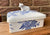 Figural Cow Topped Lidded Butter Box or Tea Caddy Charlotte Blue Transferware