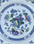 6” Chinoiserie Chic Polychrome Blue Jacobean Transferware English Plate Oriental Flowers