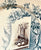 2 Color Teal Blue & Brown Transferware Plate French Creil Et Montereau Ironstone Terre De Fer