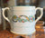 Large Antique Floral Polychrome Clobbered Staffordshire Transferware Loving Cup / Trophy