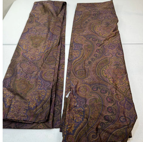 Ralph Lauren Curtain Drapery Panel English Country Paisley Preston Purple Eggplant