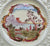 Royal Cauldon Square Brown Transferware Plate Embossed Border Picnic Lake Scenery Plate 1