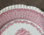 Antique Red / Pink Staffordshire Plate  Purple Transferware Plate Adams Mazara Fishing Town Italy Italian