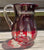 Vintage Ruby Red Bohemian Cut to Clear Crystal Glass Pitcher