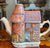 Vintage Staffordshire Bottle Kiln Shape English Teapot