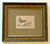 Vintage English Woven Silk Wren Bird Picture Wood Frame & Matted