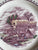 Historical Purple Polychrome English Transferware Plate Early American Settlers Covered Wagons