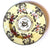 RARE Antique Yellow Pink & Brown Transferware Plate Circa 1830-40 Staffordshire