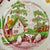 Vntg Red Transferware Plate Saucer Spode Copeland Grazing Cows ð RURAL SCENES by DUNCAN Hops Border