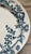 16" Antique English Victorian Birds & Vines Blue Transferware Platter Aesthetic Movement P B & S