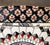 Black English Transferware Enameled Tab Handled Tray / Platter Masons Patchwork Appliqué