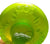 Westmoreland Green Frosted Uranium Vaseline Glass Shell Pattern Serpent Footed Covered Candy Dish