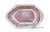 Masons Vista Red Transferware Tab Handled Underplate Platter Park Couples Staffordshire