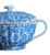 Victorian Aesthetic Movement Turquoise Transferware Lidded Butter Pail Tub / Crock Spode W T Copeland Daisies