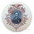 2 Color Black Brown Transferware Plate Late 19th Century General President Ulysses S Grant Sarreguemines