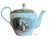 Black Transferware Plate Adams Cries of London Tea Pot Teapot