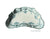 Antique Teal Transferware Crescent Bone Dish - Ribbons & Scrolls