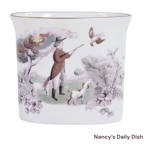Vintage English Royal Worcester Hunt Scene Pheasant Dogs Matches / Toothpick / Cigarette Holder