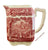 Mason's Vista English Ironstone Red Transferware Square Cream. Pitcher Castle Gardens