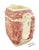 Mason's Vista English Ironstone Red Transferware Square Cream. Pitcher Castle Gardens