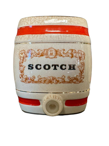 Small Vintage Scotch English Advertising Decanter / Liquor Bottle for Lamp / Decor
