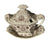 Vintage Brown Calico Transferware Masons Bow Bells Floral Lg Gravy or Sauce Tureen & Underplate