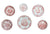 Instant Wall Display - Collection - Red English Transferware Plates 6 Mix n Match
