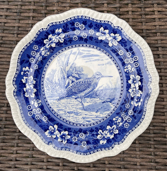 1906年Copeland Spode| Waring &Gillowプレート RARE Vintage Spode Copeland Tower Blue Transferware Plate Game Bird Wo