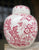 Large Red & White Chinoiserie Prunus English Ginger Jar Vases Vintage Transferware