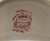 Rare Antique Salad Plate Crescent Shape Waterfall scene Red Transferware