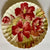 Set of 3 Different Antique 19C Aesthetic Movement Red Transferware Hibiscus Plate by Brown Westhead & Moore