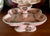 Circa 1835 VERY Rare Pink Brown Two Color Transferware Tidbit Stand Etruscan Festoon Ridgway