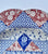 Spode Red & Blue Bi Color Transferware Patchwork Quilt Plate 4