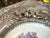 Antique Early Staffordshire 1850's  Purple Brown Bi-Color Transferware Plate Cows Windmill Trellis Eon