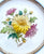 Light Blue Signed Hand Painted Chrysanthemums Botanical Transferware Plate English Cottage